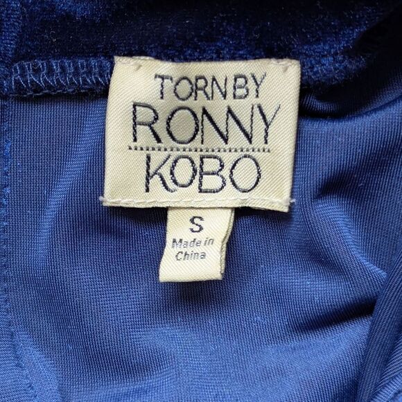 Torn by Ronny Kobo Blue Velvet Whimsigoth Fairy Grunge Witchy Romantic Top S - Picture 2 of 12